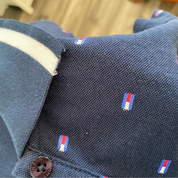 Tommy Hilfiger Navy Polo with Red and White Details Girls Dress size Large 12/14 - Picture 8 of 8